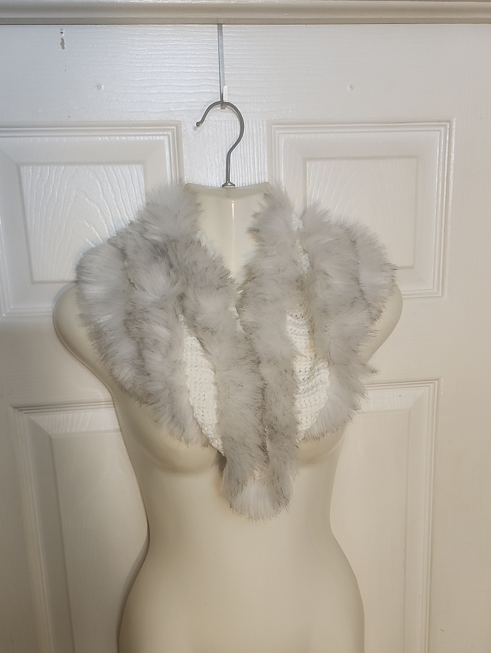 Surell Faux Fur Knit Scarf
